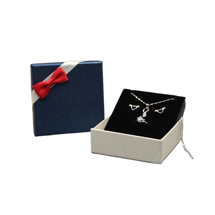 Wholesale oem 5*5*3.5cm high quality portable small  cheap paper jewelry box