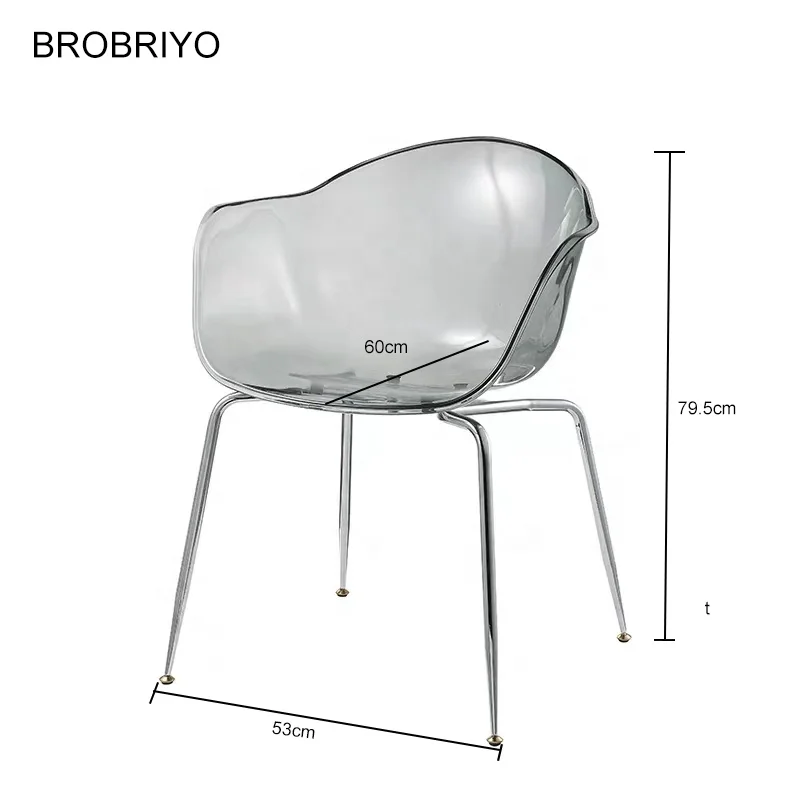 High-end Hotel Events Plastic Chair Crystal Acrylic Transparent Wedding Resin Chair Outdoor Dining Chair