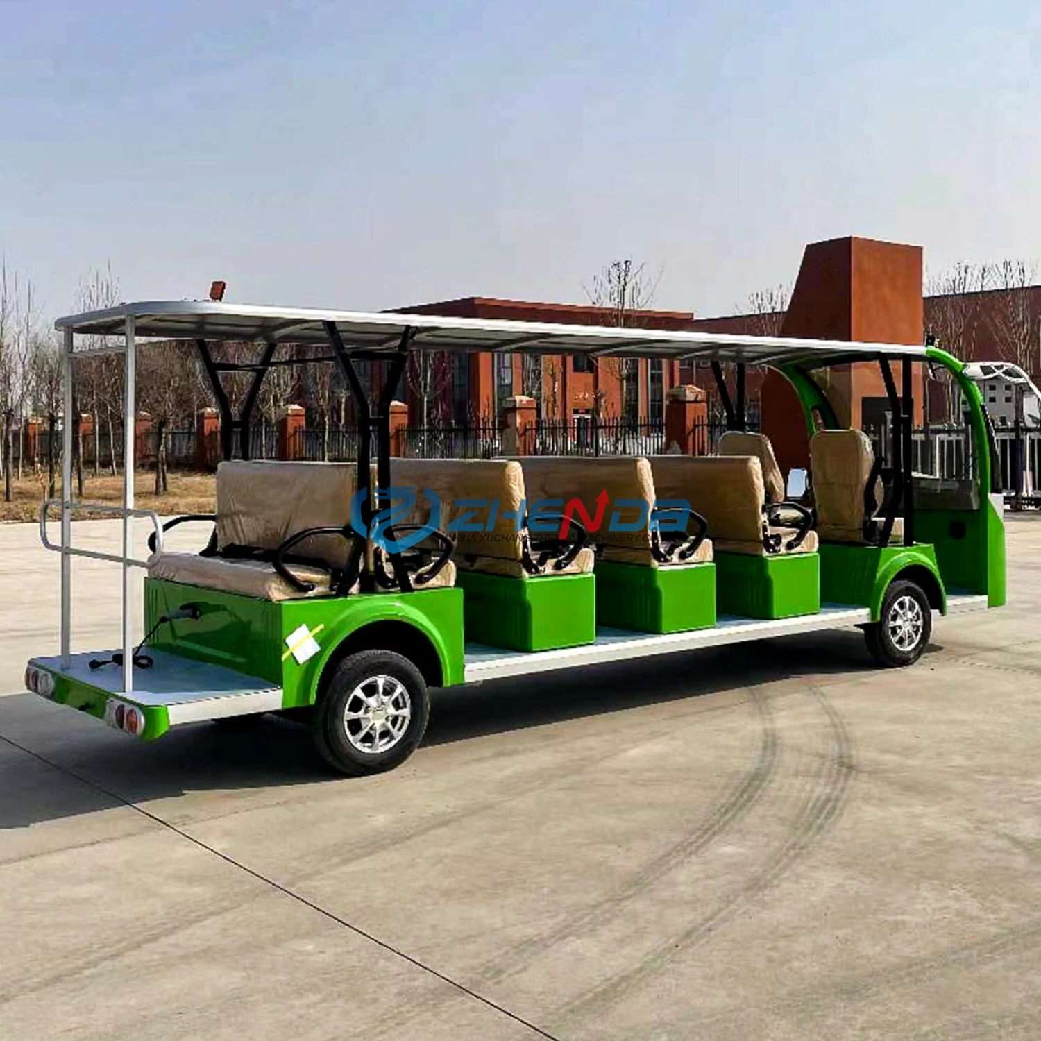 2024 Wholesale 14 Seater Electric School Sightseeing Bus Electric Tourist Bus Car for Sale