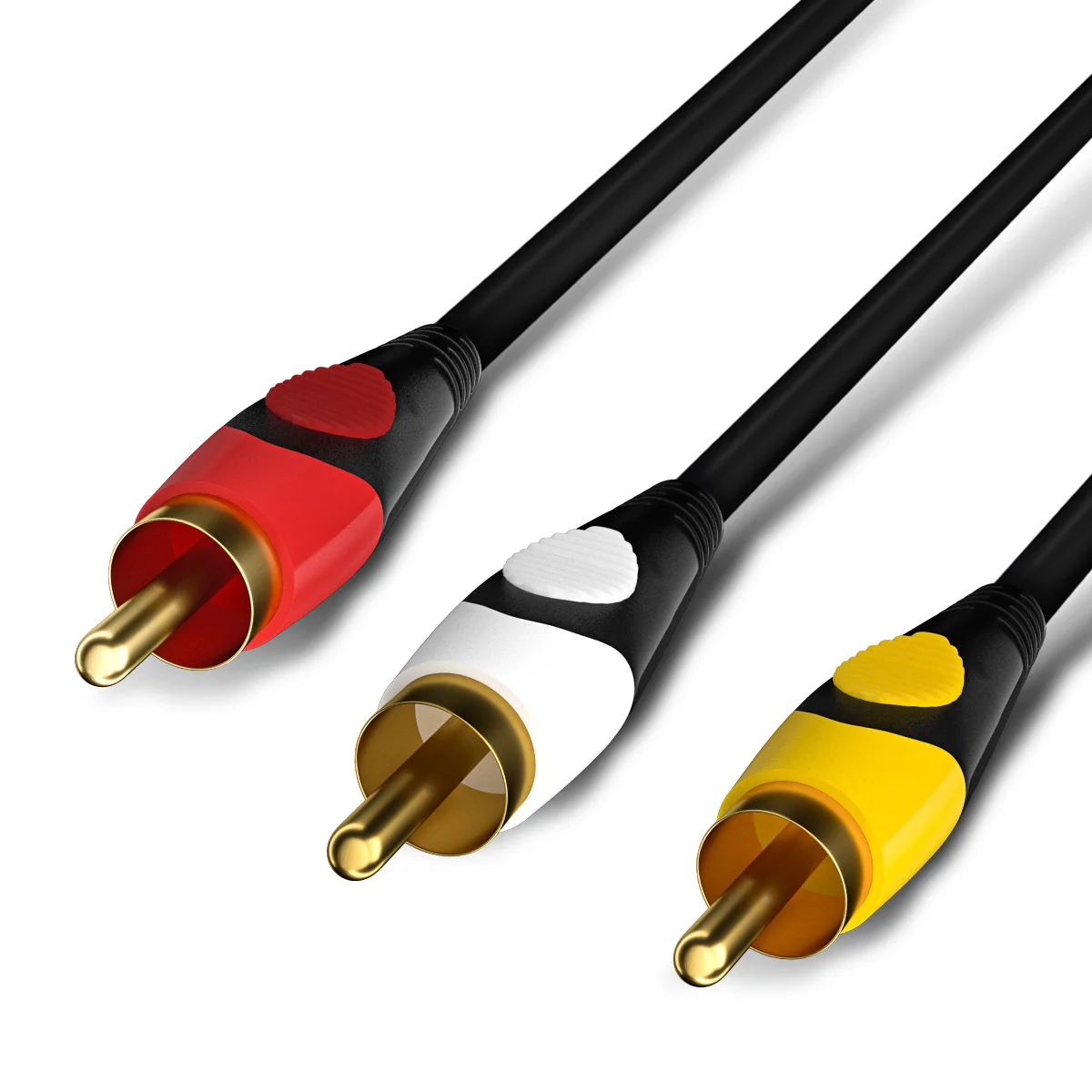 High Quality Gold-platedRCA Video cable 3M  3RCA-3RCA Male to Male Cable for AV connector