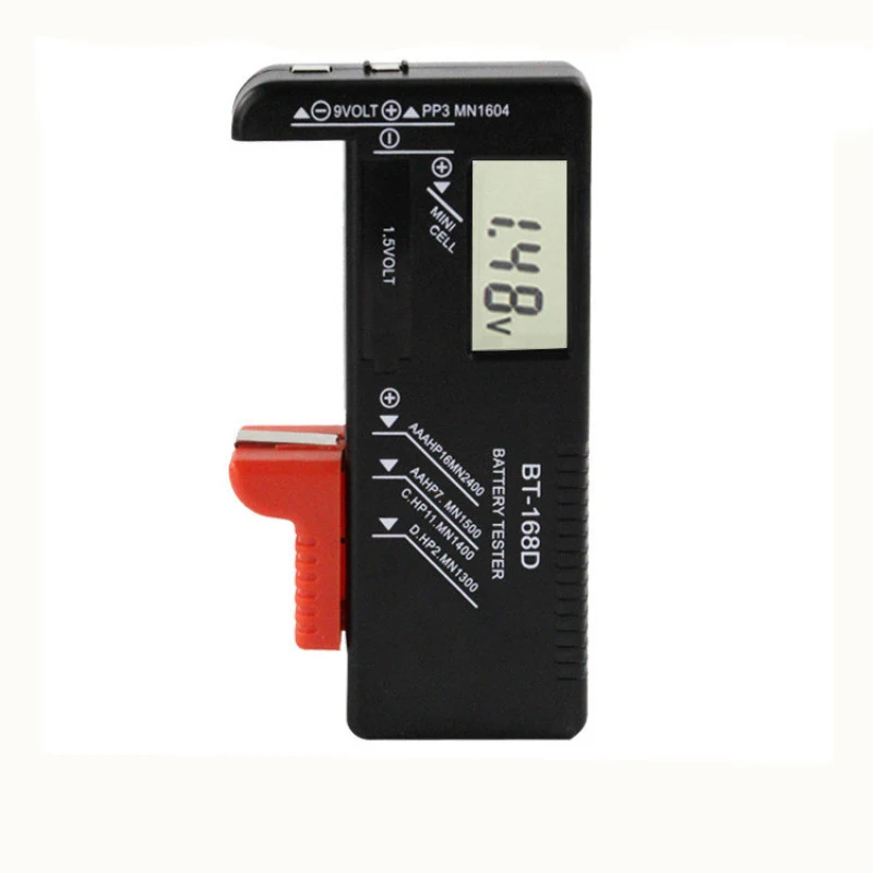 BT168D BT-168D Digital Battery Tester Volt Checker for AA AAA 9V Button Multiple Size Battery Tester Voltage Meter Tools