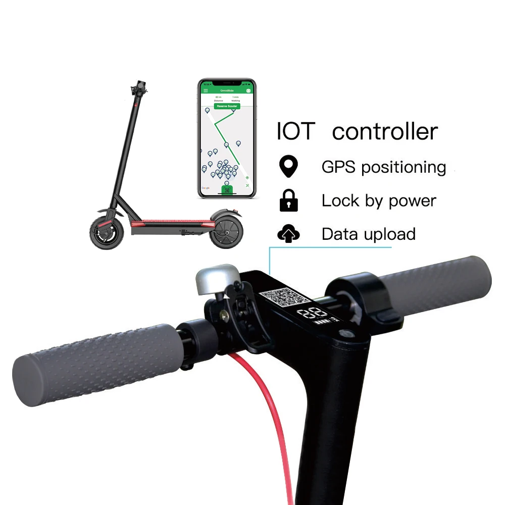OEM GPS Tracking Shared Rental Scoot Software Sharing Removable Battery Electric Scooter Controller Lock 4G IOT Module