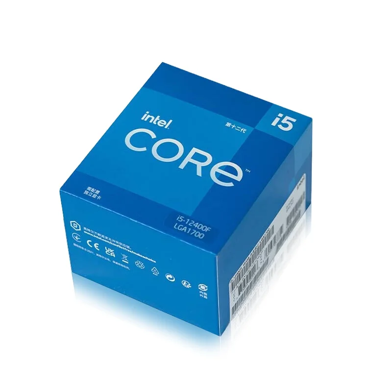 i5-12400F12th Gen Alder Lake 6-Core 2.5 GHz LGA 1700 65W Desktop Processor Six cores twelve threads Boxed CPU
