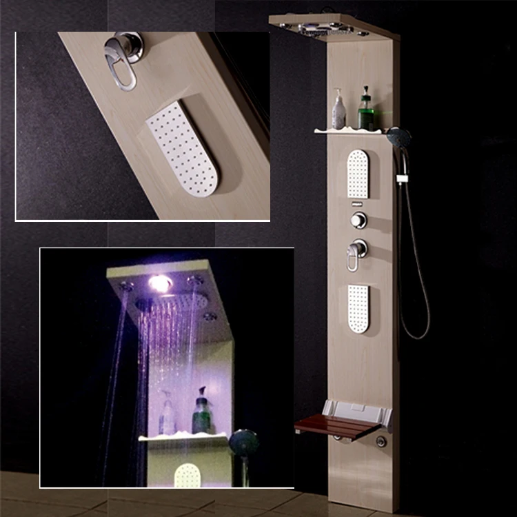 Shower Panel Tower System ss Multi-Function Massage System Adjustable sliding pole shower column with 3-Function