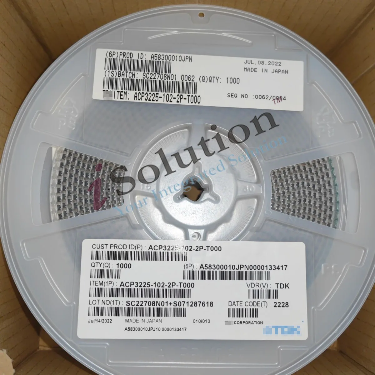 Новый ACP3225-102-2P-T000 2-линейный дроссель общего режима 3225 1 К Ом 1.5A SMD