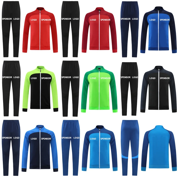 Football Uniforms High School 2022 New Men Soccer Jerseys Sets Running Jackets Sports Long Sleeve Jacket Football Tracksuit