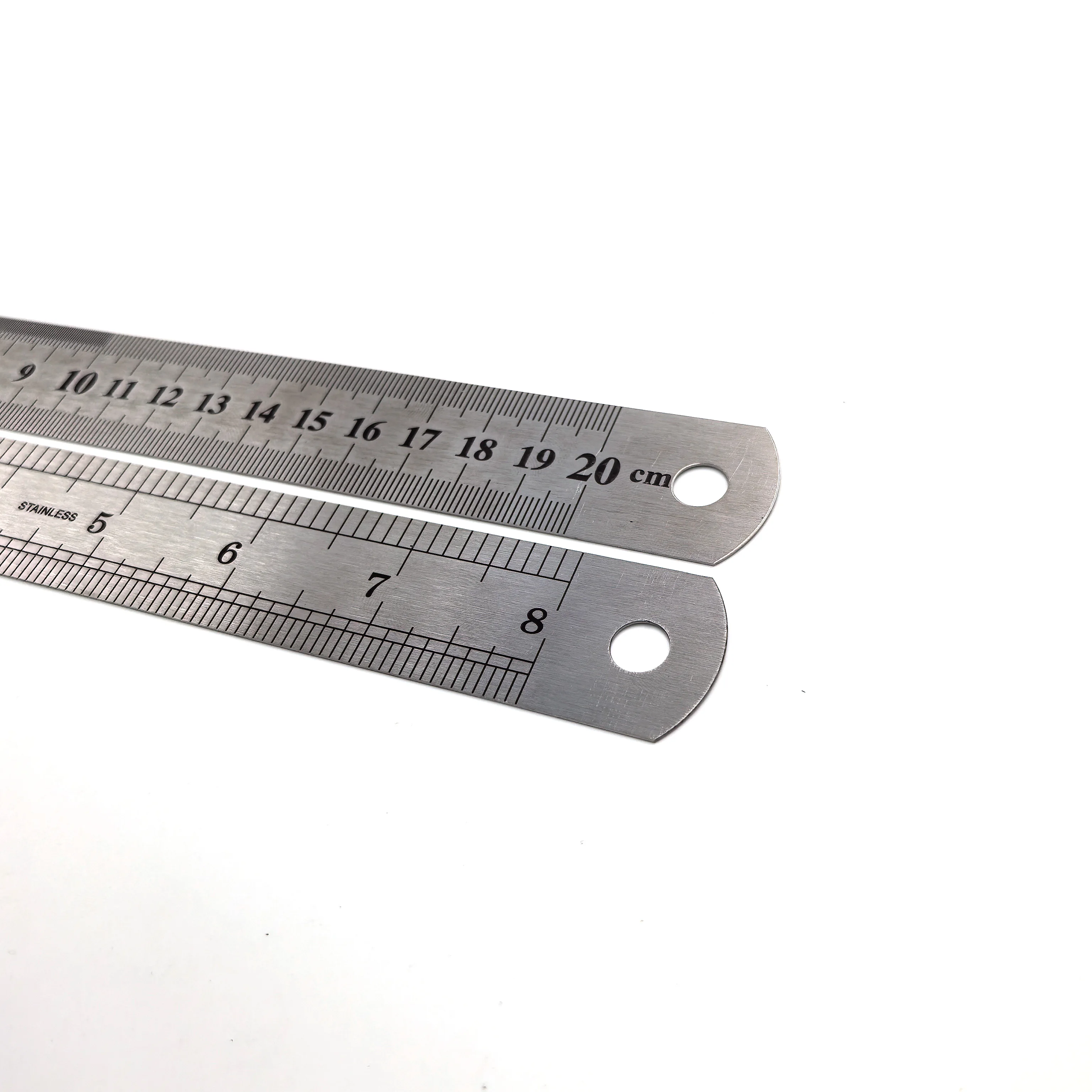 Stainless Steel Straightedge  Metric Feet 20cm/8inch 0.5mm Thick Ruler