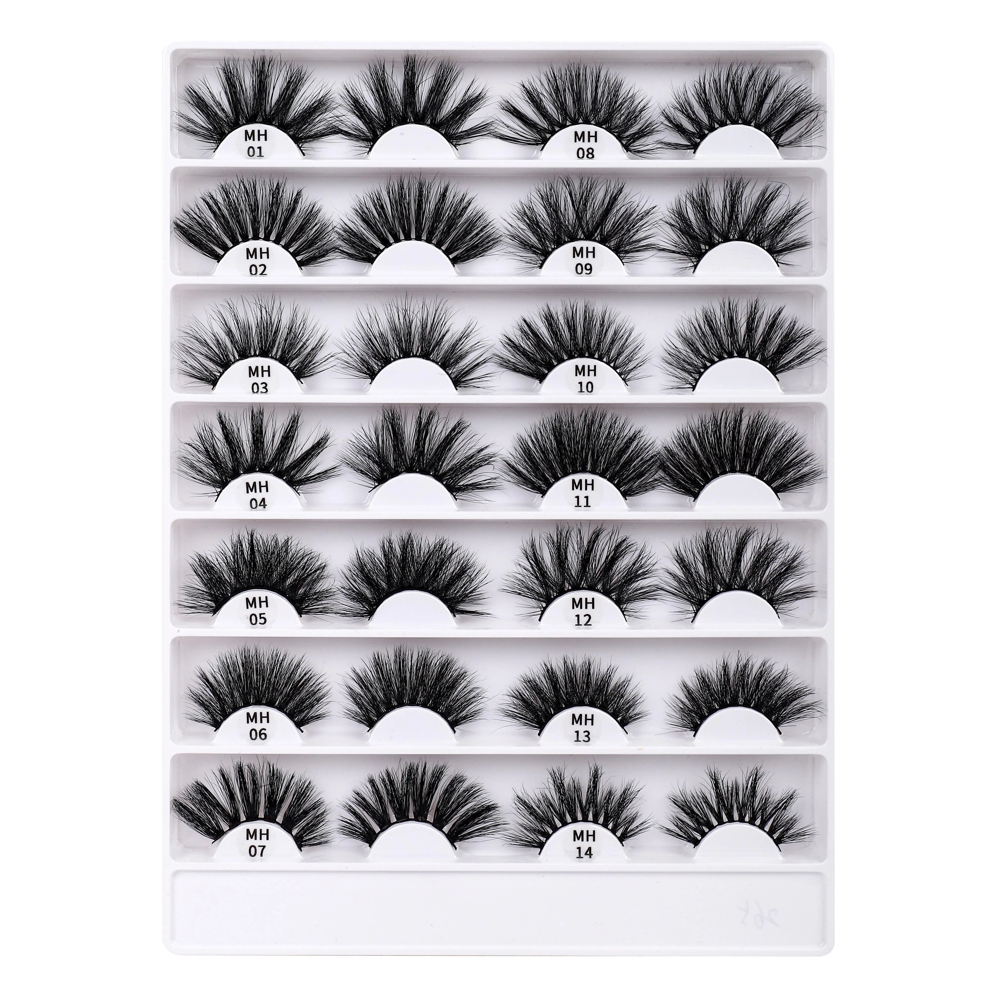 New Product 25mm 3D Mink Eyelash Packaging Box Customization Real Mink Eyelashes Hand Made Fur Thick Black Cotton Band CN;GUA
