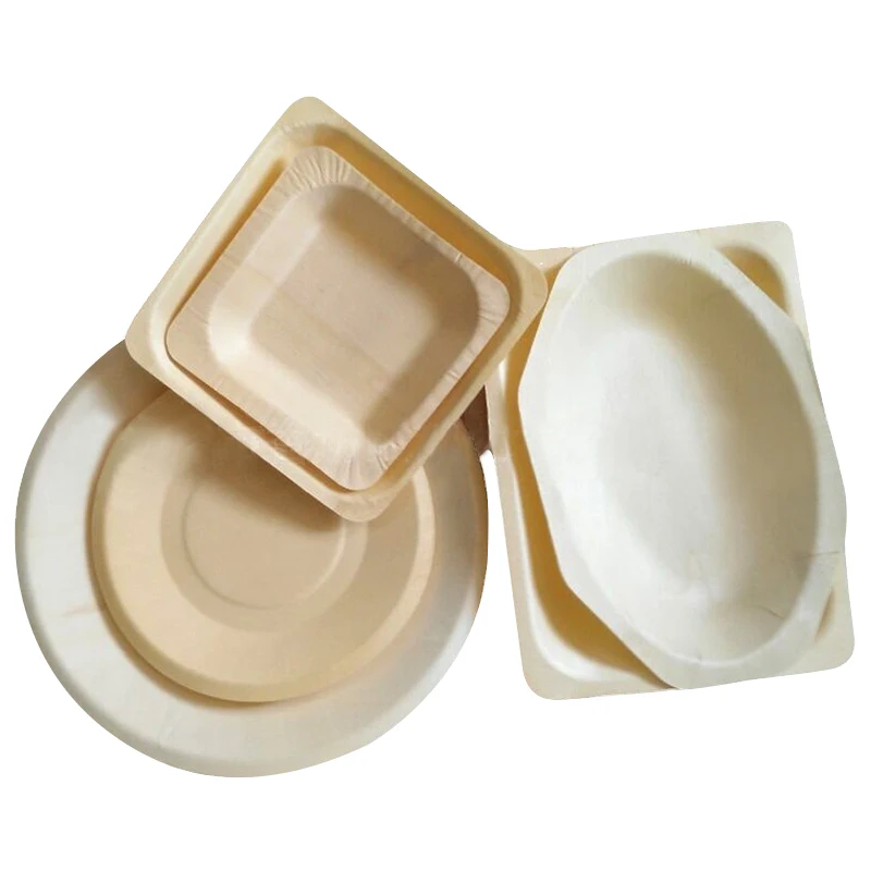 Serving Dishes Food Grade Biodegradable Disposable food container eco friendly wooden plate