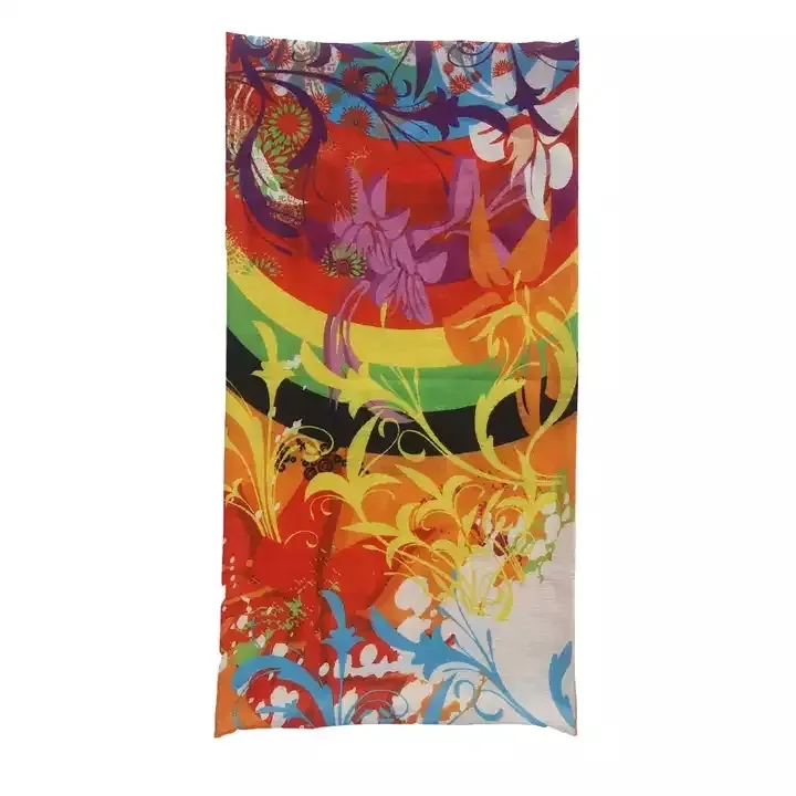 Wholesale custom design printed logo buffs seamless tube tubular bandana scarf face cover neck gaiter for sports