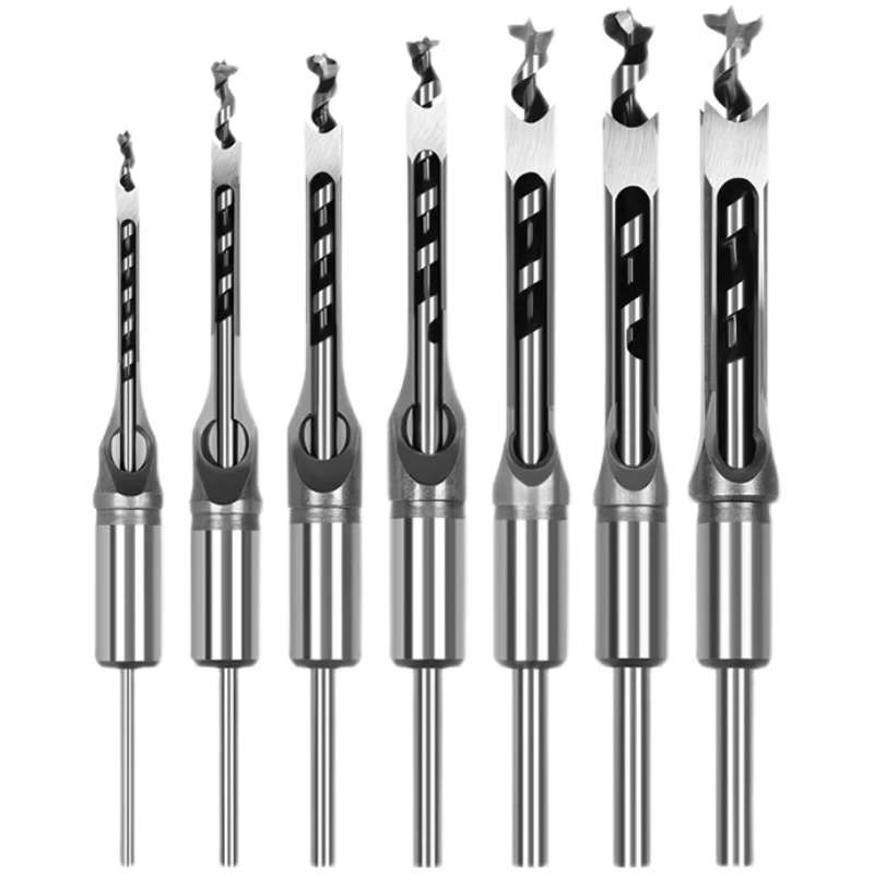 6 To 30 mm Square Hole Drill Bit Hole Reaming Square Auger Eyes Mortising Chisel Woodworking Tools For Carpentry Drill Bits