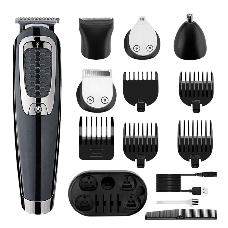 C&C Professional Waterproof Hair Clipper for Men Rechargeable Cordless electric razor 5 in 1 Hair Beard Trimmer