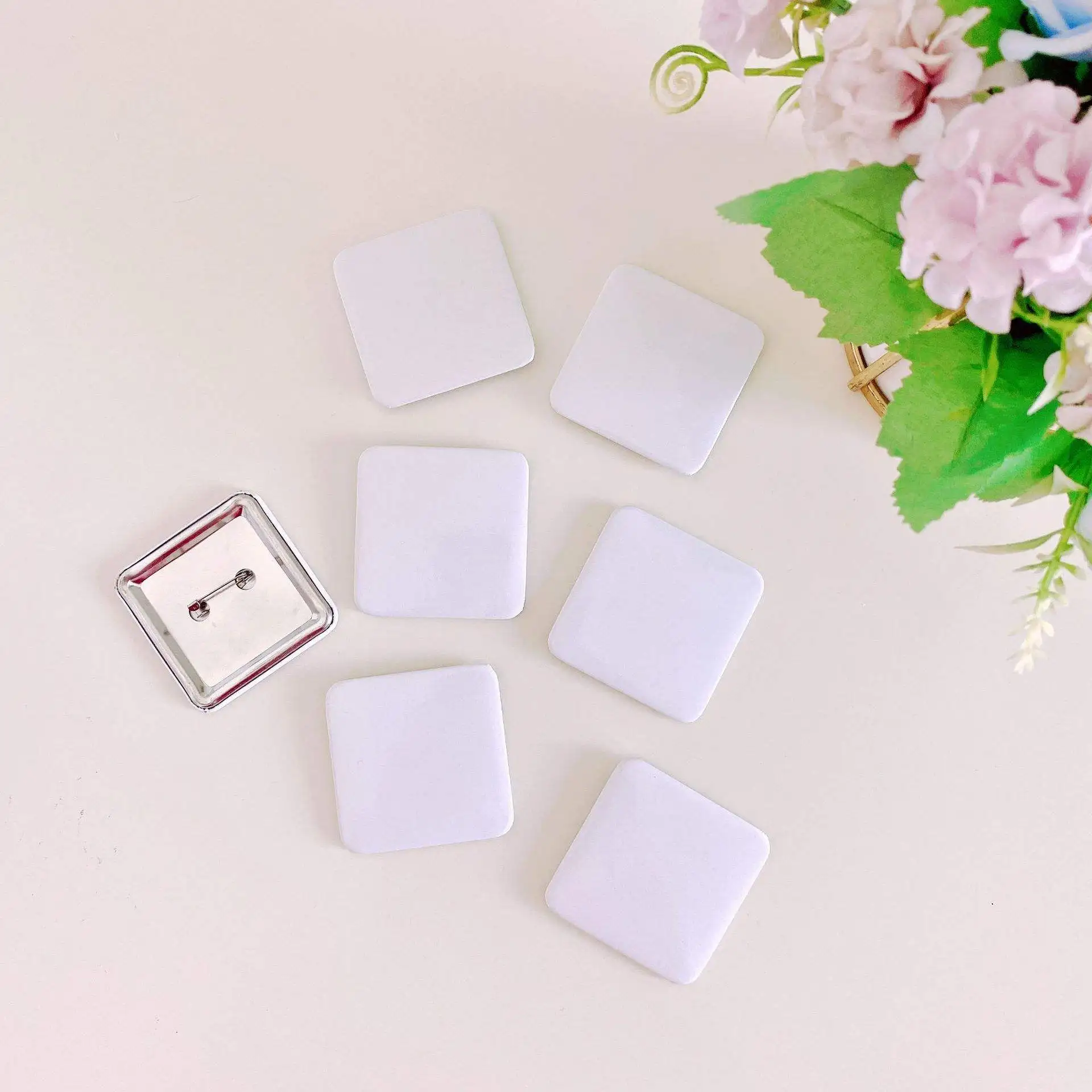 No Minimum Custom Round Pin Badges Blank Sublimation Buttons Safety Pin Button Badge