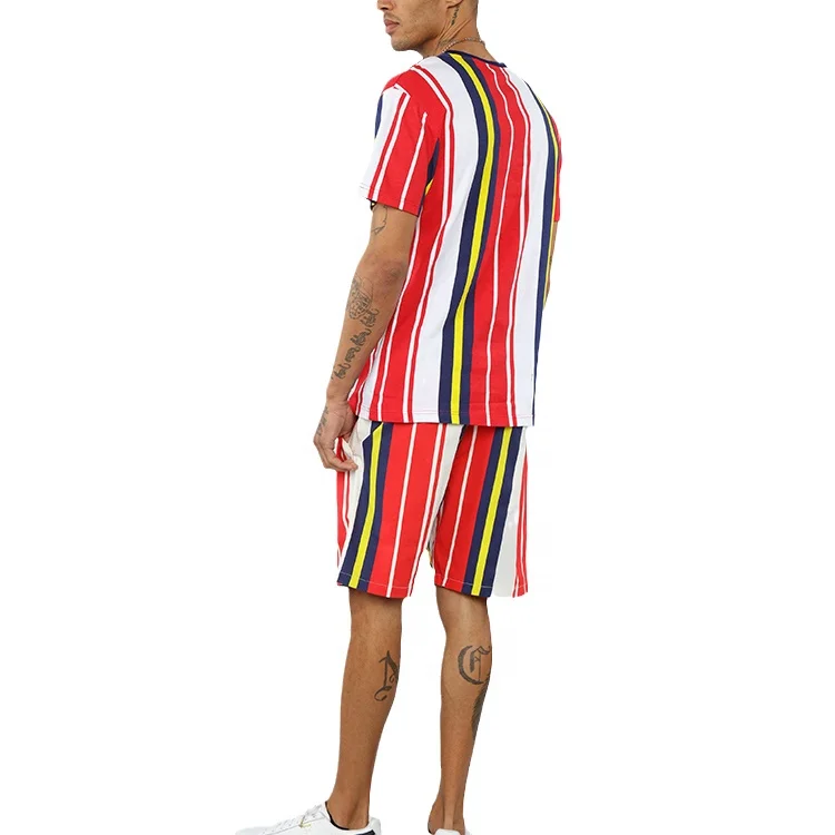 custom designer logo heavyweight t-shirt wholesale cotton tshirt high quality bulk striped graphic print streetwear men t shirt