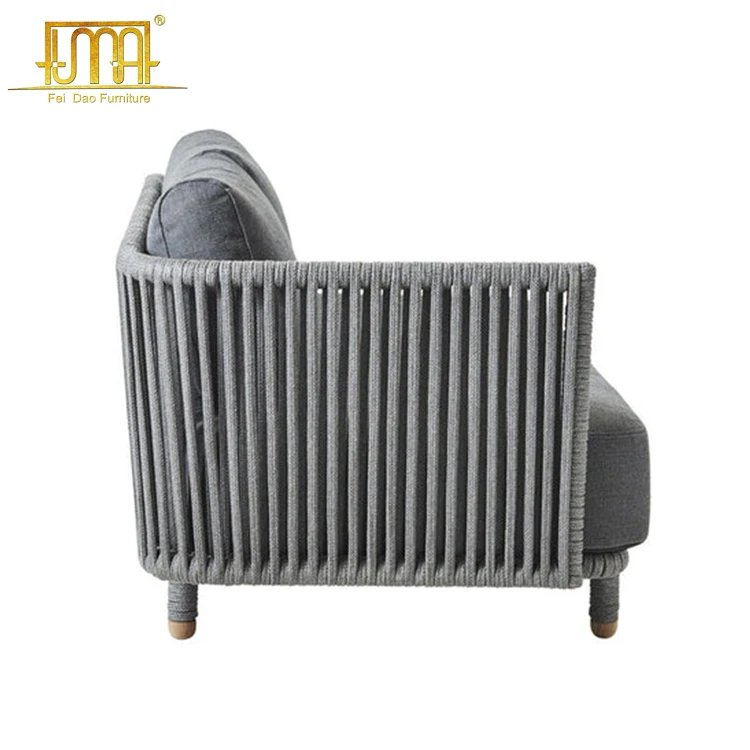 High Quality Rope Woven Outdoor Sectional Moments 2 Seater Sofa Set