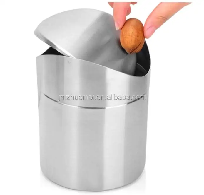 
Office Bin Desktop Tabletop Trash Can With Swing Lid 