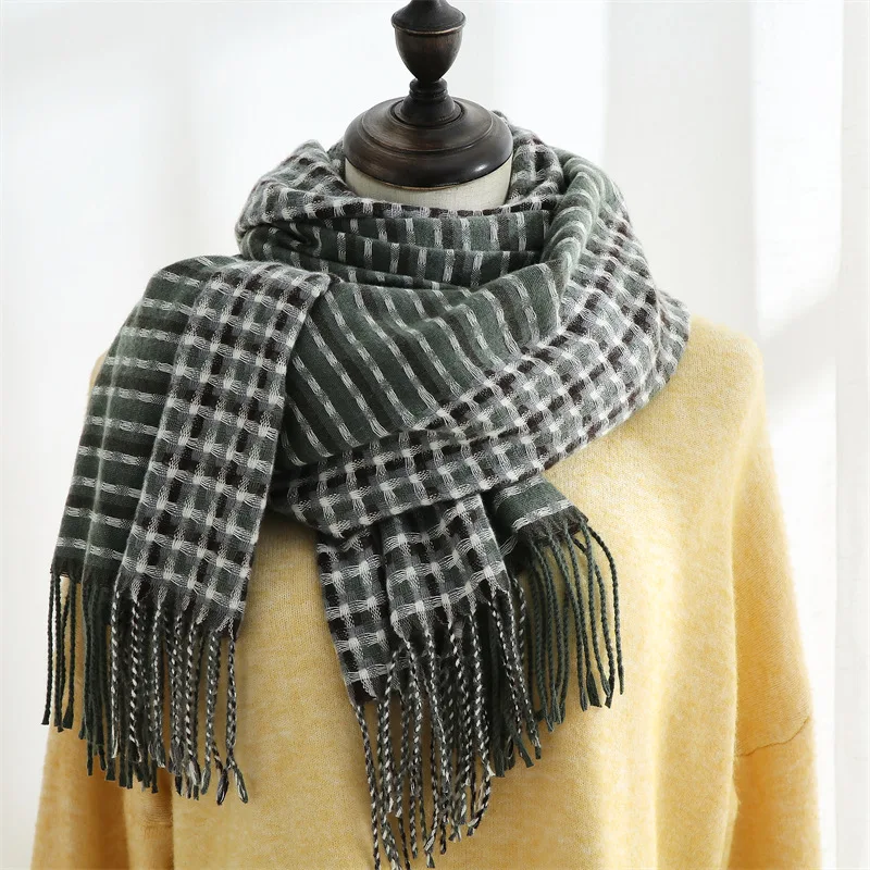 JOJO 2022 Fashion Tassels Muffler Wool Spinning Warm Necker Chief Women Scarf for Girls