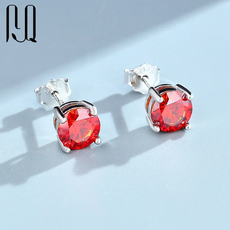 PYQ 2ct+2ct 1ct+1ct Earring Stud with GRA Certificate Moissanite Earrings Fashion Jewelry Earrings Pink Color Vvs Moissanite