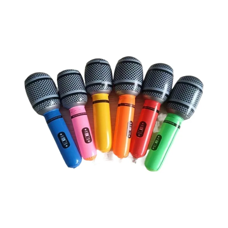 Customized Lightweight PVC Inflatable Microphones  Toy  for Outdoors Decompression and Relaxation