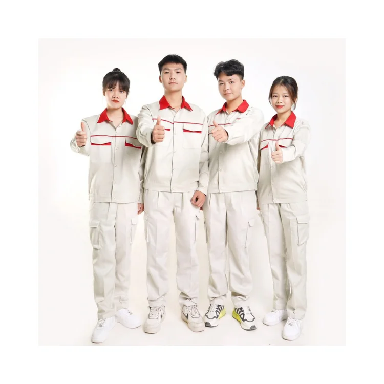 New Quality Work Safety Uniform Green Vina Custom Size Work Garments Packed In Bag Vietnam Manufacturer