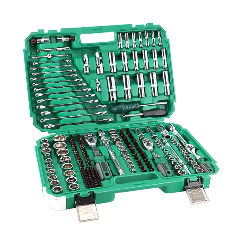Hardware hand tool set auto maintenance tool set ratchet wrench sleeve set professional car.