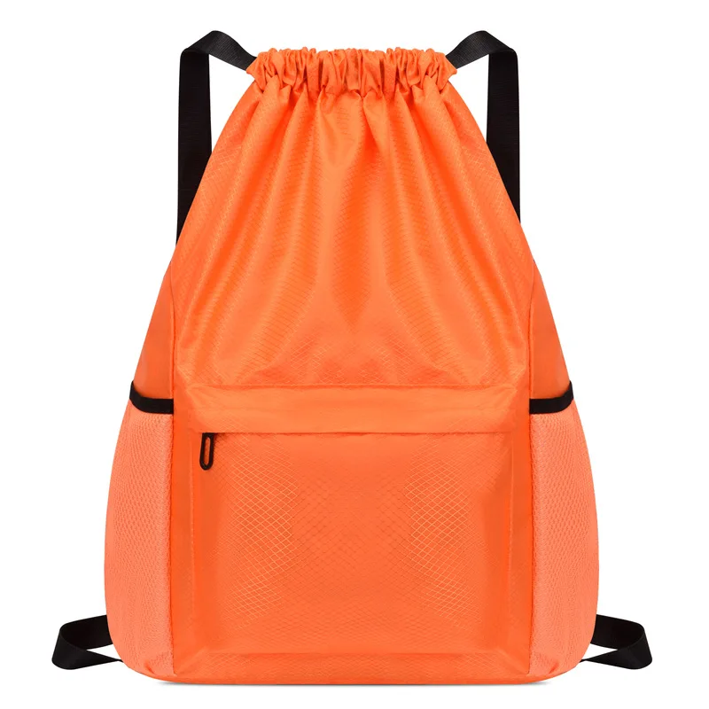 HOT Casual String Knapsack Fashion School Gym Drawstriing Bag with zipper Custom Drawstring backpack for sport
