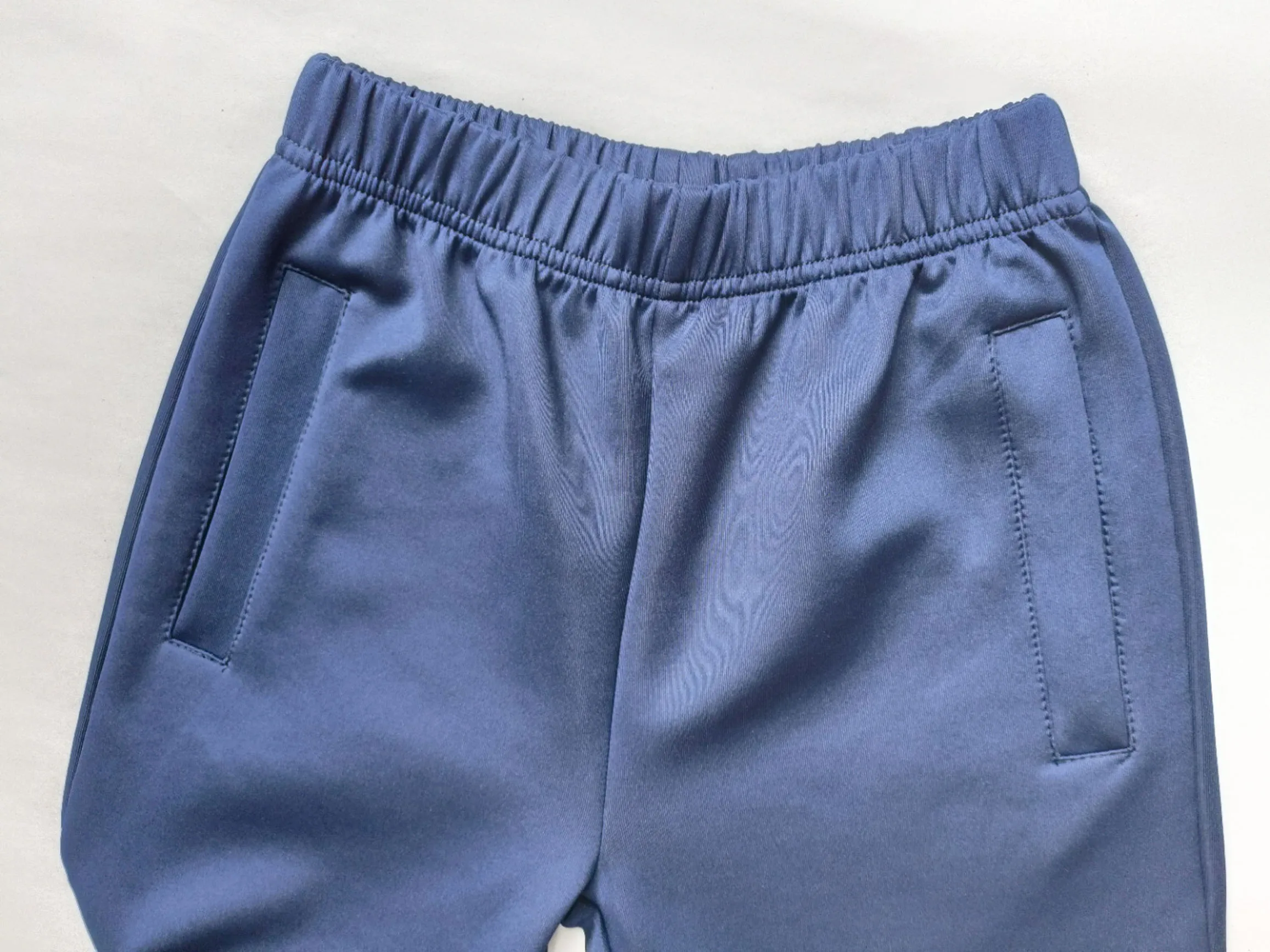 100sets custom white kids top+blue pants custom korean kids high school kindergarten student school uniform boy clothing set