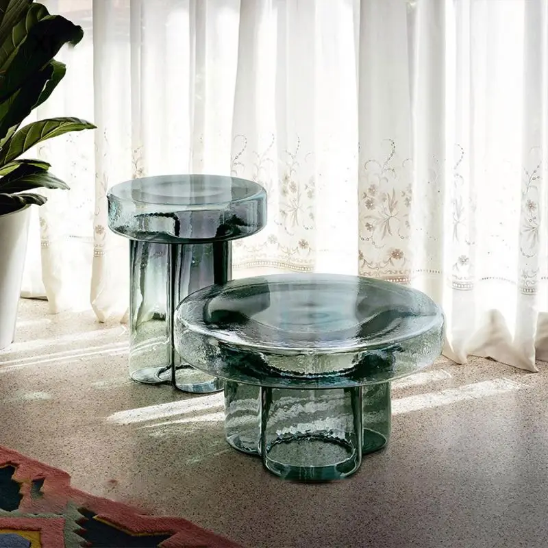 Modern Minimalist Glass Side Table For Living Room Modern