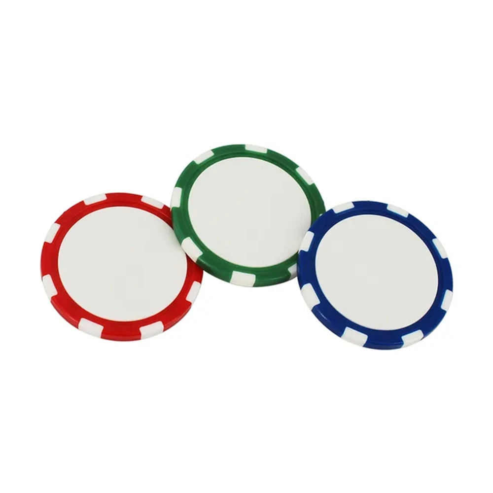 PRIMUS GOLF Hot Sales 40mm11G Eco-friendly Plastic/PVC Golf Accessories Magnet Poker Chip With Removable Golf Ball Markers Blank