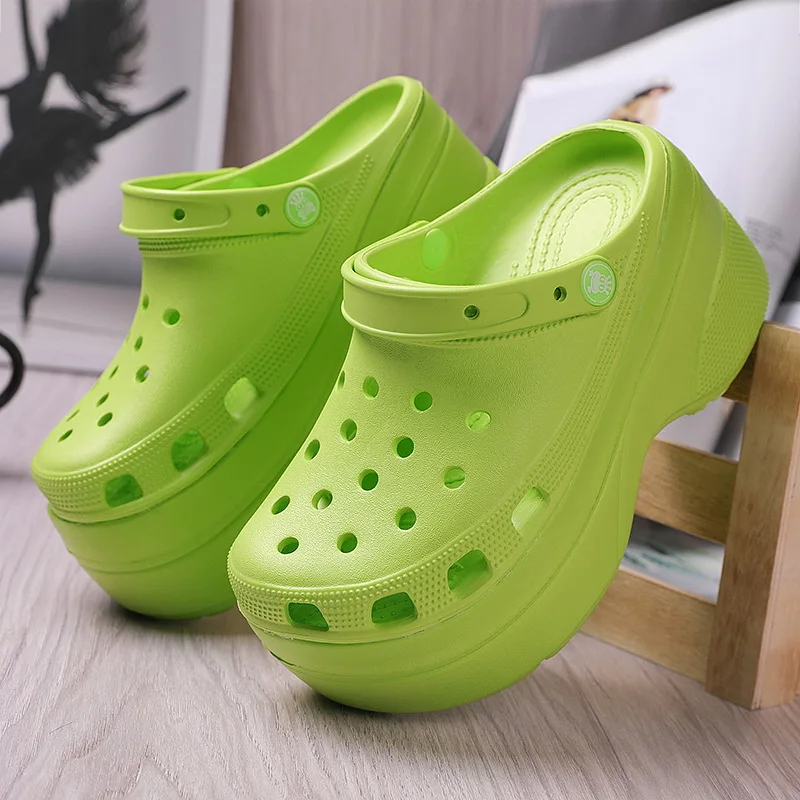 
2021 New Arrival Design Clog Sandal Eva High Thick Sole Heel Women Garden Platform Crocse Clogs Shoes 