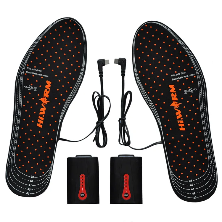 Wholesales Electric Heating Shoe Insoles Rechargeable Lithium Battery Keep Warm Insoles Supplier
