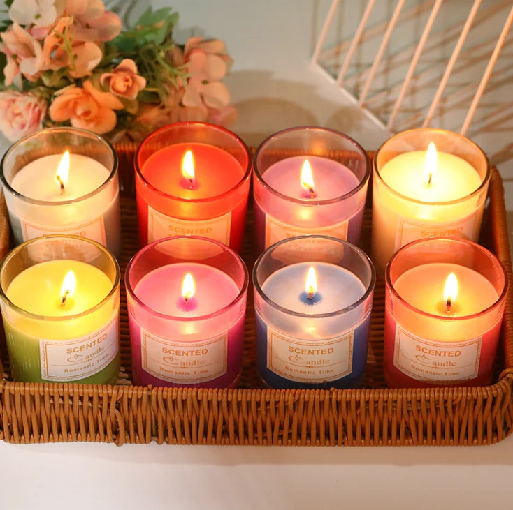 Ins Romantic Glass Scented Candle Soy Wax Creative Design Luxury Wholesale Scented Candle