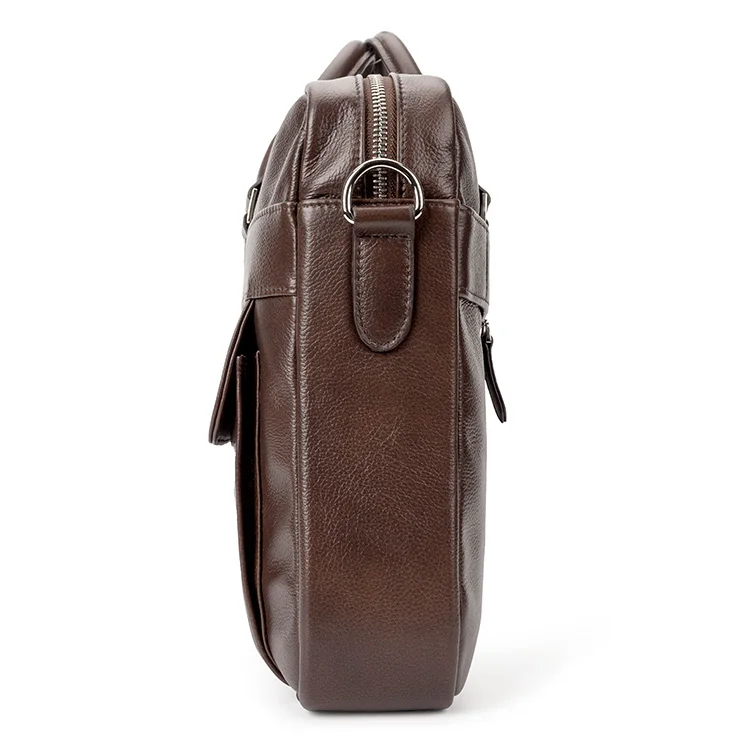 Custom Genuine Leather Bag For Men Business Handbag Shoulder Messenger Bags Men Office Laptop Bag Leather Briefcases