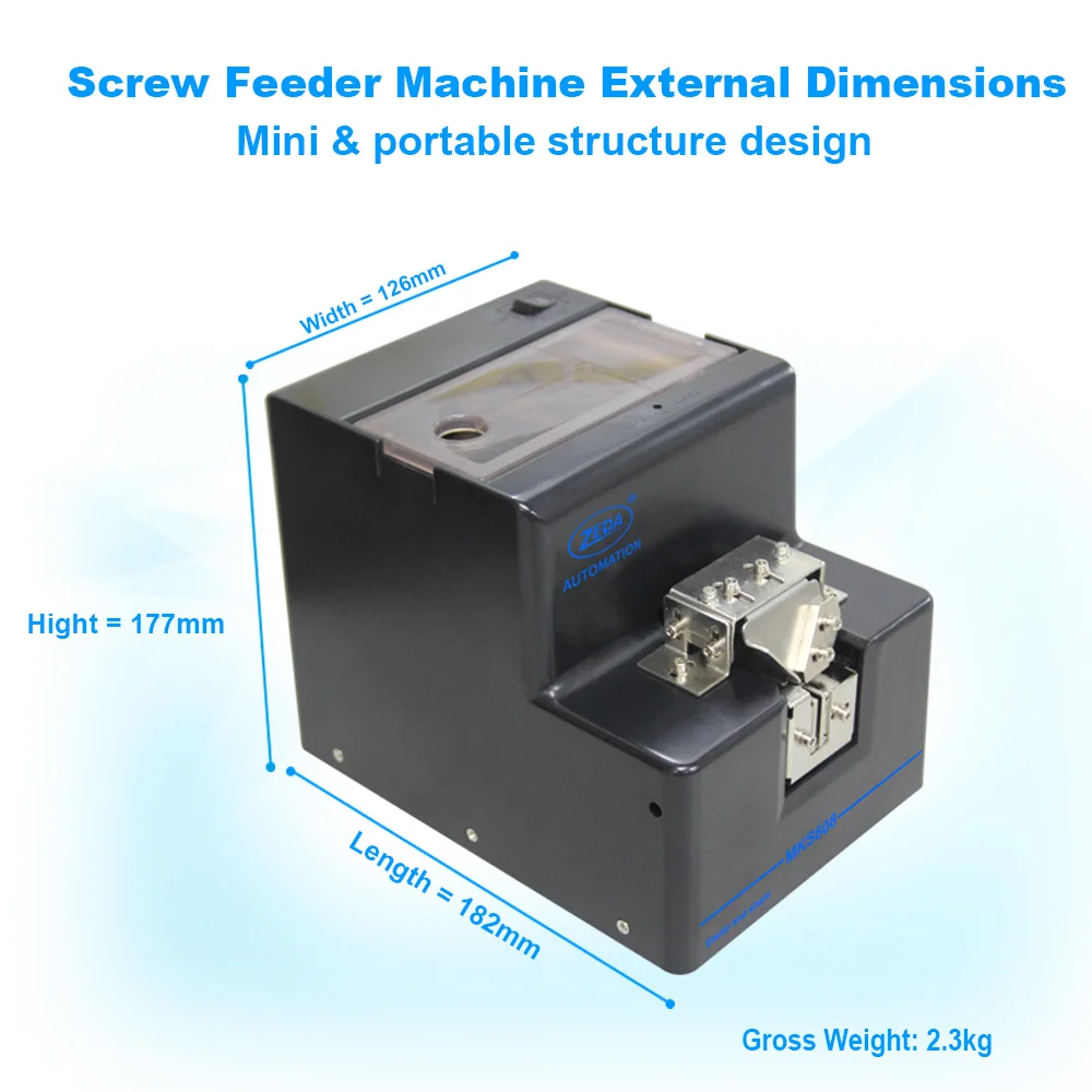 Zeda MKS608 suit M1.0-M5.0 diameter portable industry assembly line feeding system machine screw feeder presenter dispenser