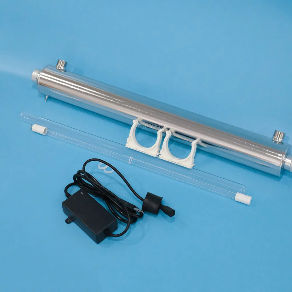16w 0.4M3/Hr 2gpm Uv Water Filter Home Use Uv Sterilizer Stable and Efficient Water Treatment Equipment