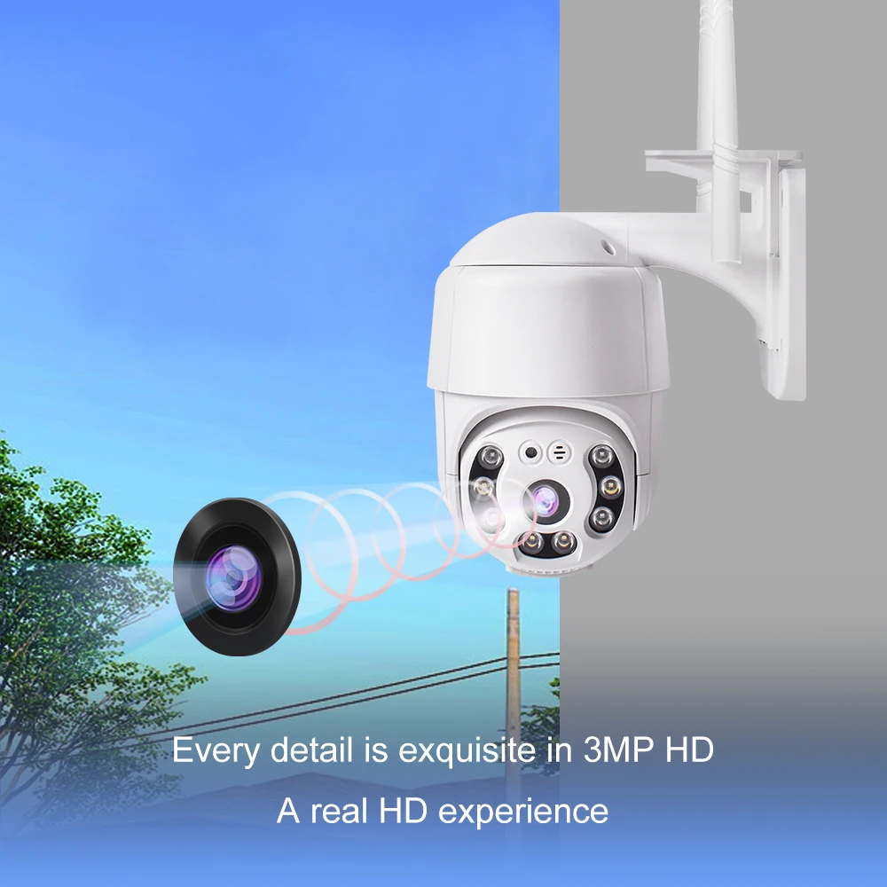 New Hot Sale Cheap Price 3MP 1080P Night Vision Wi-Fi Smart Outdoor Camera Wifi CCTV Camera  Analog Camera
