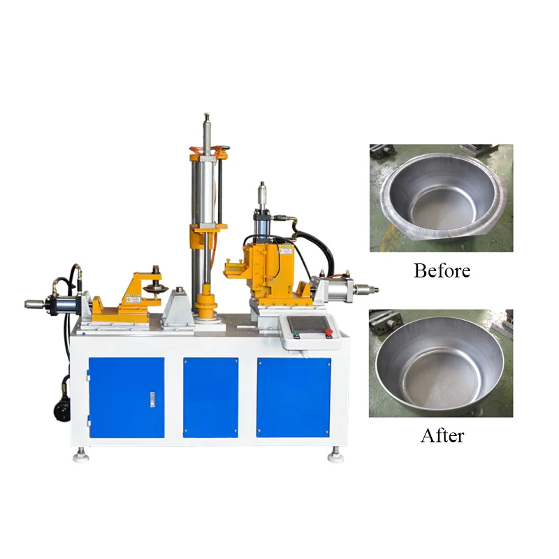 automatic metal edge trimming & bending machine bordering trimming machine cookware bending machine