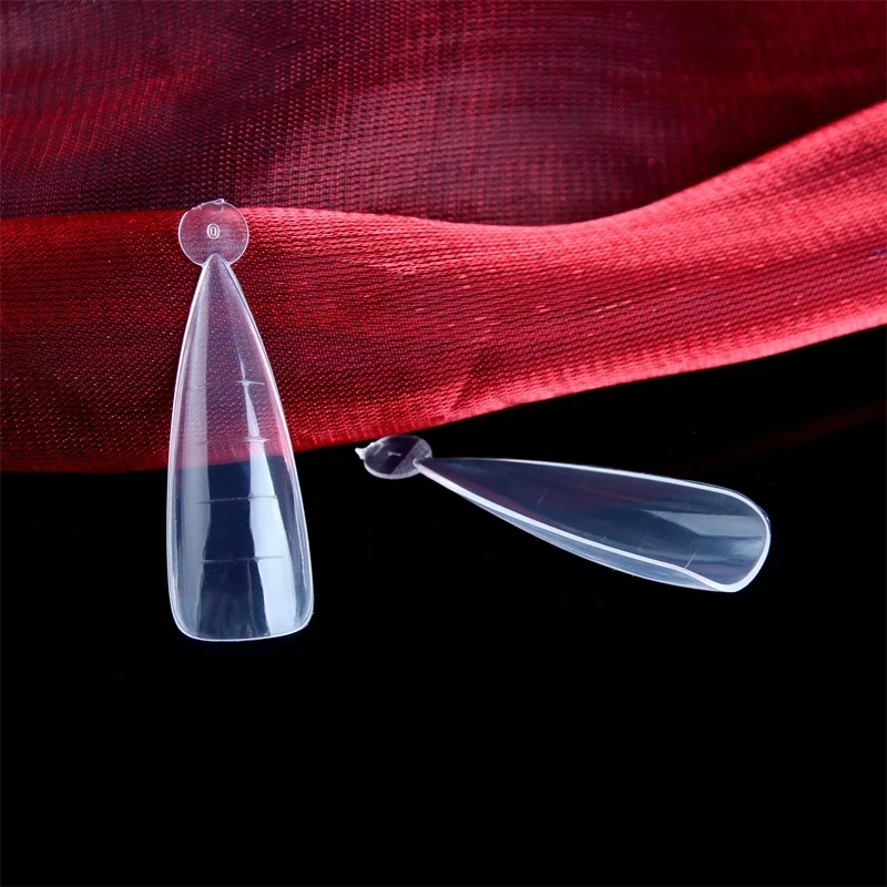 120pcs/set Sharp Stiletto French Nail Dual Forms with Lines,Reusable Acrylic Nail kit 12 sizes