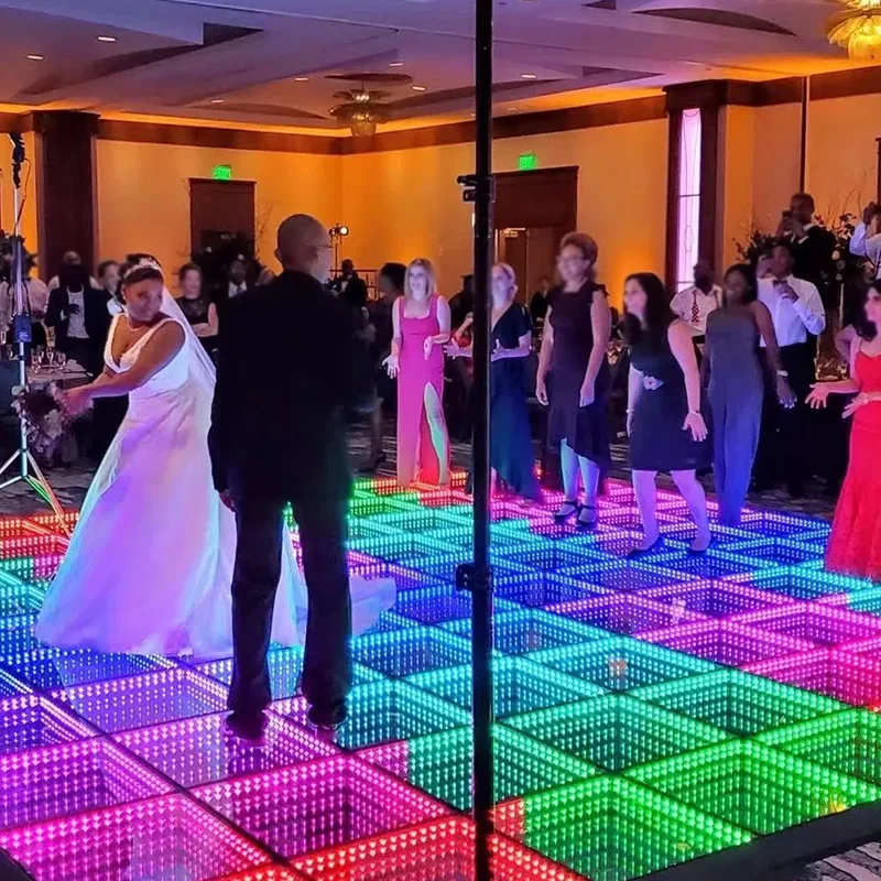 magnetic dance floor Wireless 50*50cm Dancing Floor Panel Pista de baile Wedding Party Stage 3d led infinity mirror dance floor