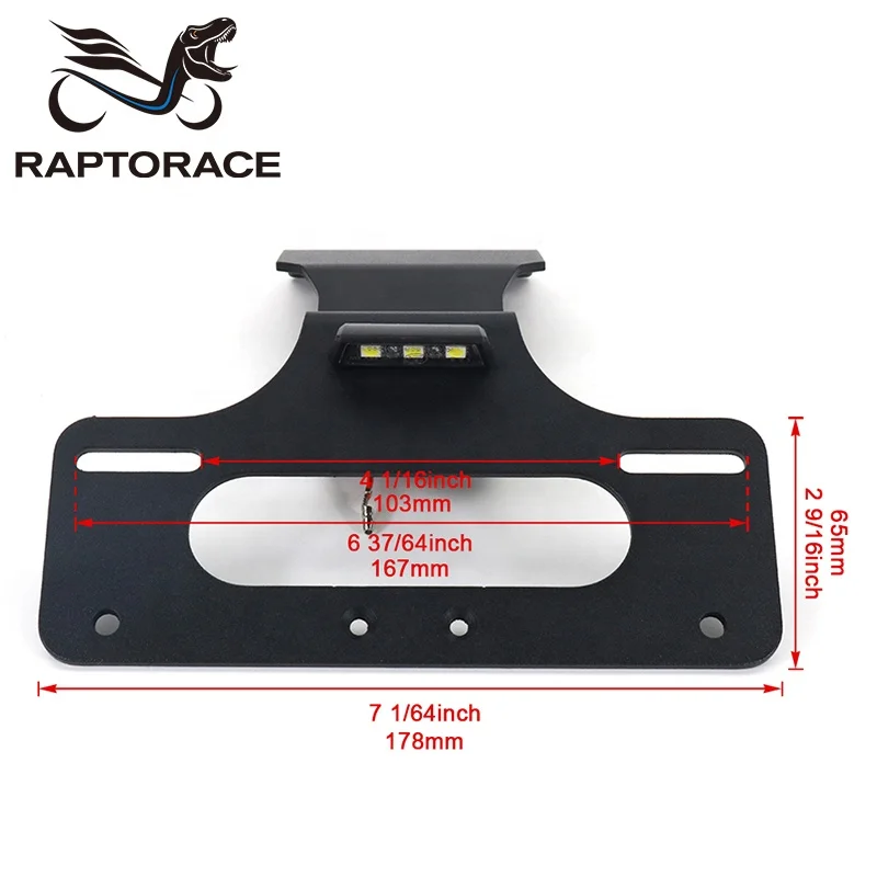 Raptorace fit for HONDA CRF300L Fender aftermarket aluminum number license plate holder fender eliminator tail tidy
