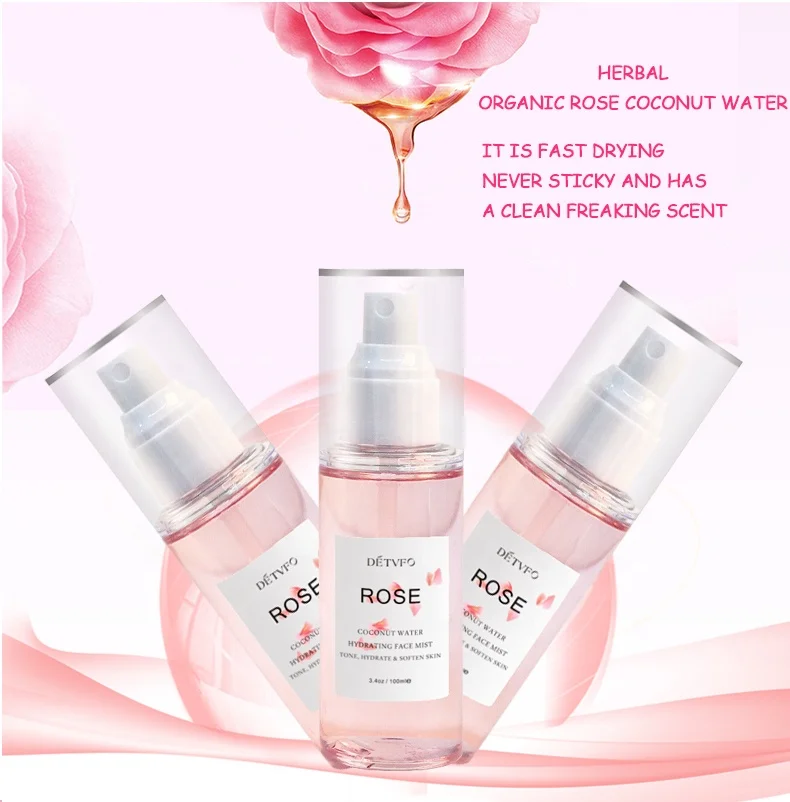 Wholesale private label pure organic hydrating moisturizing face rose water toner spray for face