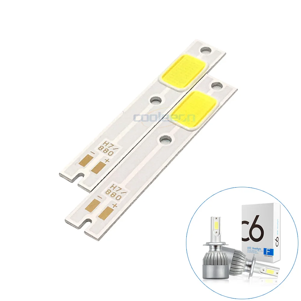 Cooleeon H1 H3 H4 H7 For C6 Series Car Blulbs Cold White 15W Auto Truck Headlight COB Chip LED Light Headlamp COB