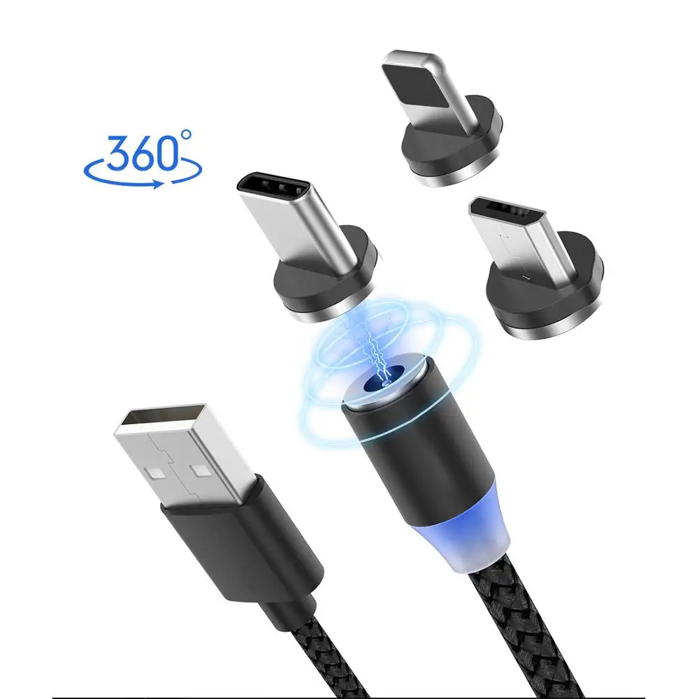 1 м Магнитный зарядный кабель Micro USB для 11 Pro Max XR магнитное зарядное устройство Type C светодиодный провод шнур
