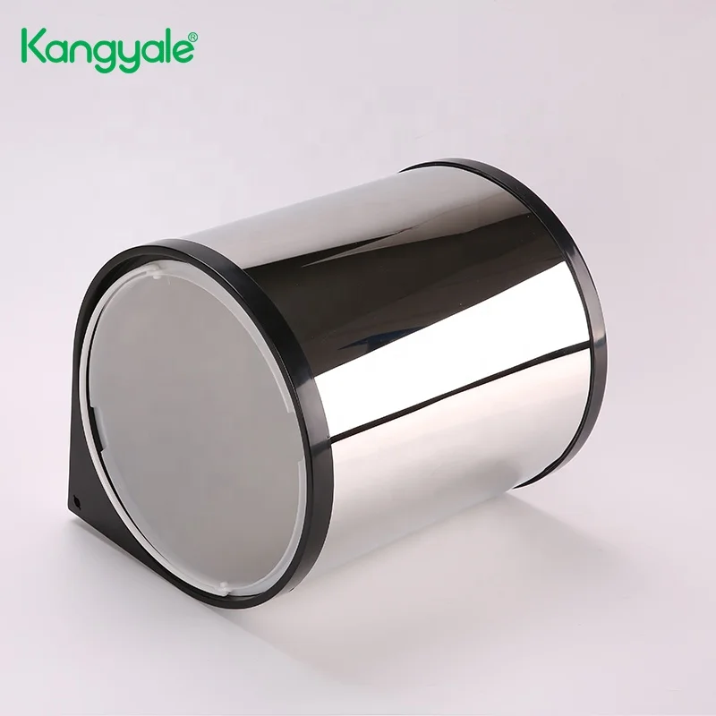 KYL E0103 China Kitchen Accessories Hardware Garbage Can Dual Stainless Steel Trash Can Cabinet Wall Mounted Dustbin