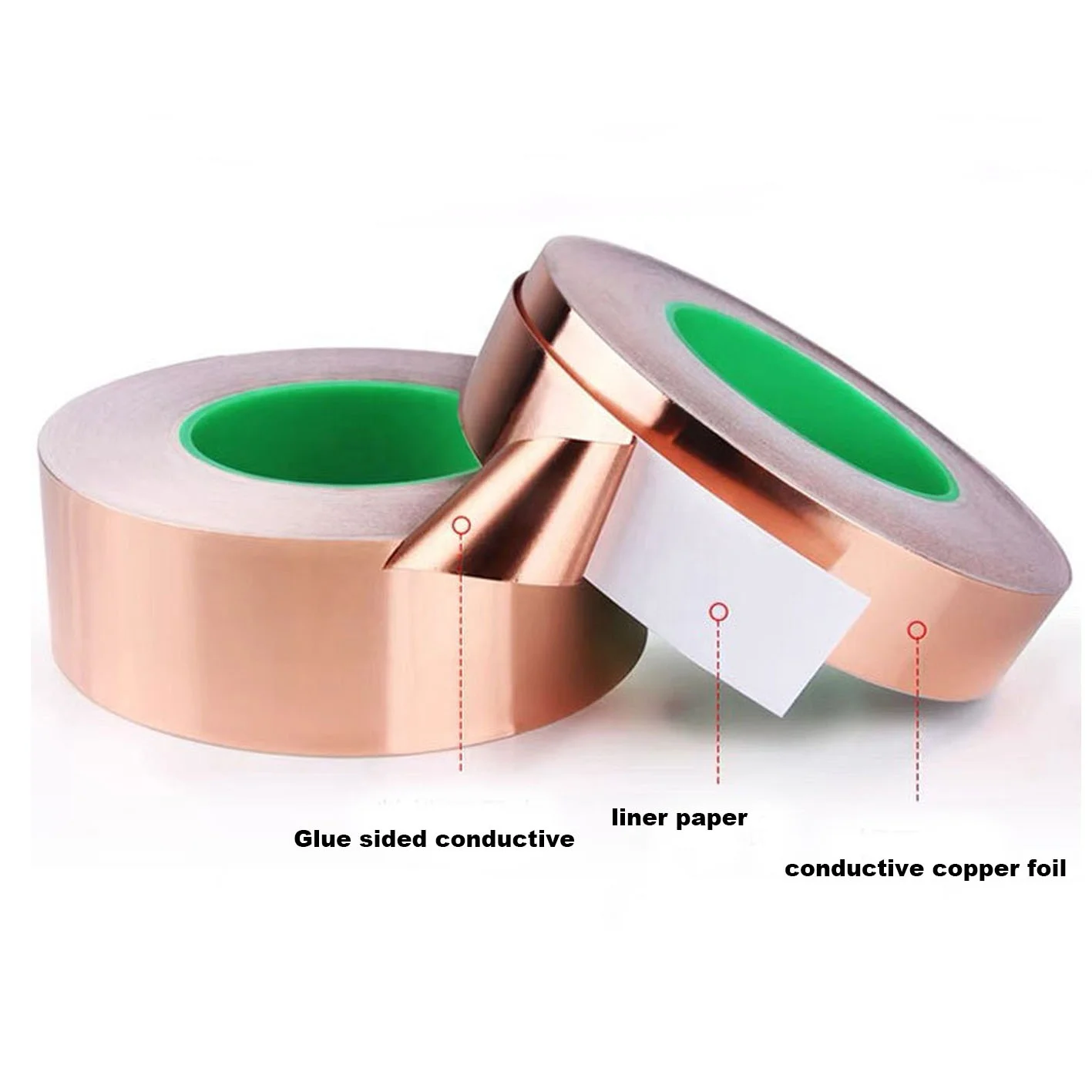 High Quality  Dual Conductivity Pure Copper foil adhesive Tape Foir Snail Stop