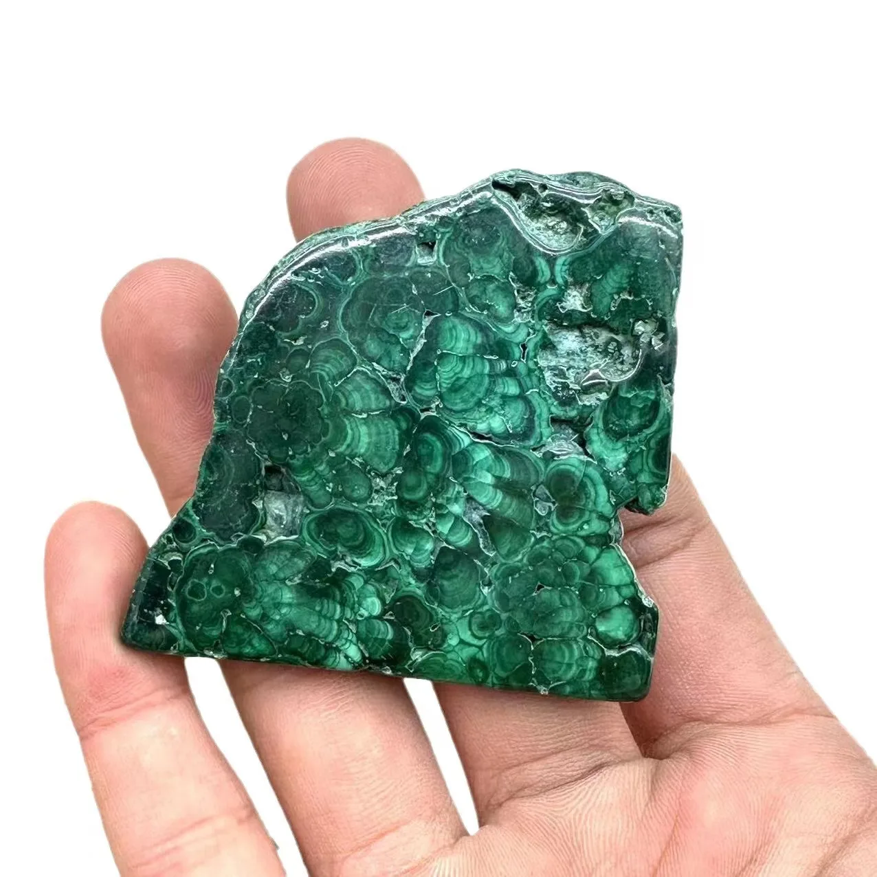 Wholesale Natural Malachite Slab Polished Stone Healing Gemstone Malachite Green Crude Stone Slice Slabs Gift for Fengshui
