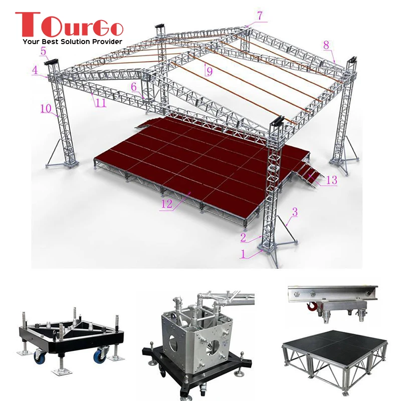 Tourgo Outdoor Concert Stage Truss Frame Structure