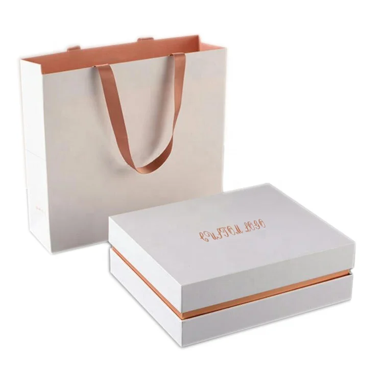Wholesale lid and base white gift boxes custom luxury retail product packaging box for cosmetic