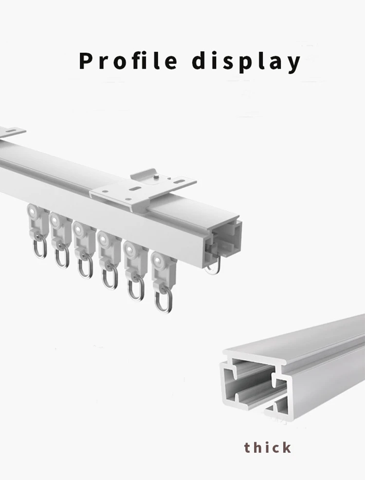 Garden Heavy Duty Track Smart Home Curtain Good Quality  Premium Aluminum Alloy Silent Dooya Straight Track 2.0mm for Window