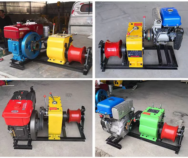 5 Ton Single Drum Fast Type Diesel Engine Cable Pulling Winch